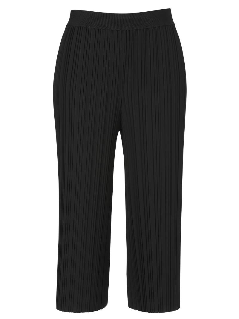 VIA APPIA DUE - Hose 7/8 weites Bein Plissee schwarz - Gr. - 50 von VIA APPIA DUE