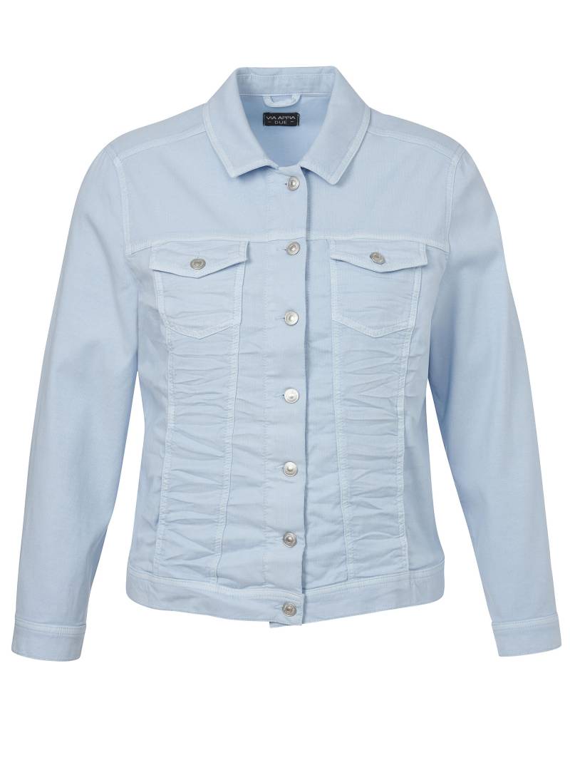 VIA APPIA DUE - Jacke Kragen 1/1 Arm Knöpfe eisblau - Gr. - 46 von VIA APPIA DUE