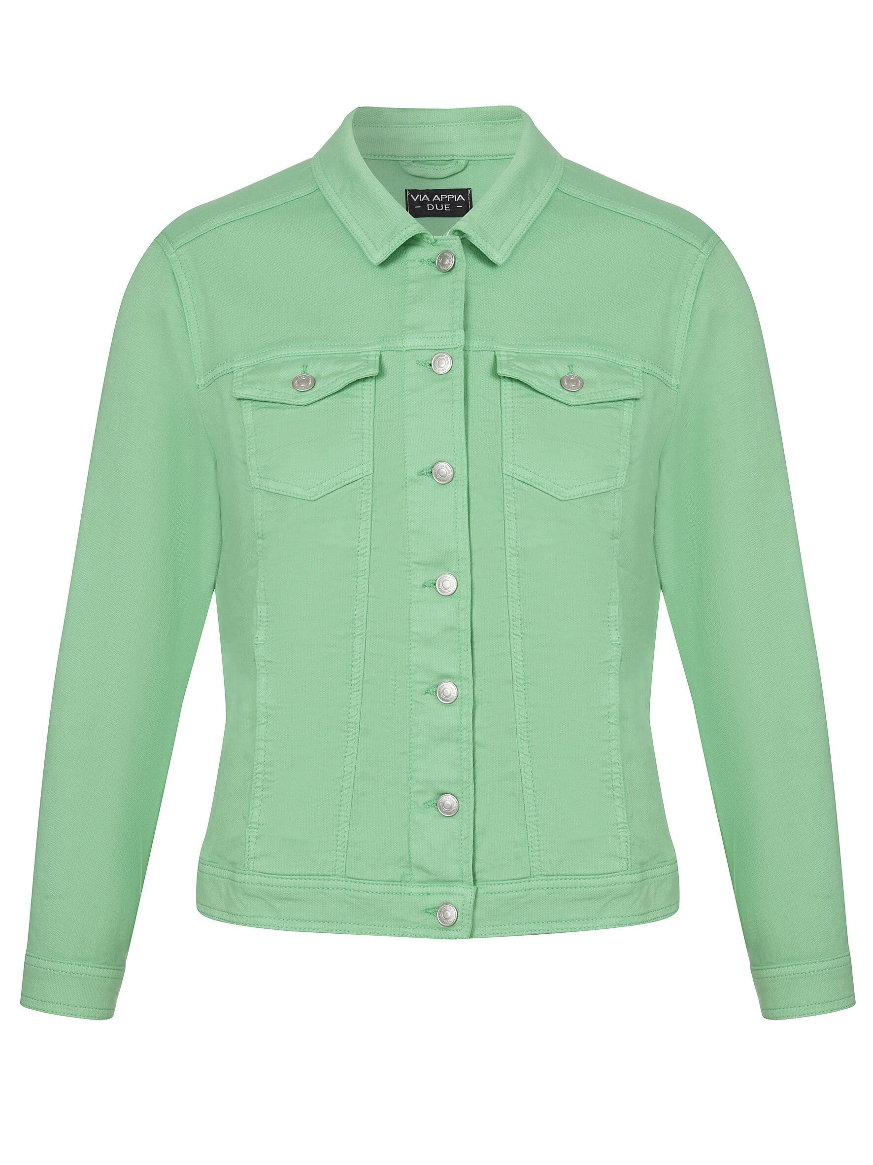 VIA APPIA DUE - Jacke Kragen 1/1 Arm Knöpfe grün - Gr. - 52 von VIA APPIA DUE
