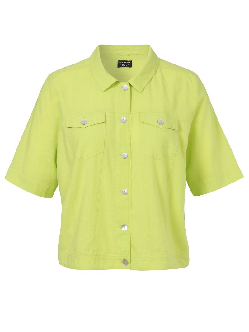 VIA APPIA DUE - Jacke Kragen 1/2 Arm Knöpfe limette - Gr. - 48 von VIA APPIA DUE