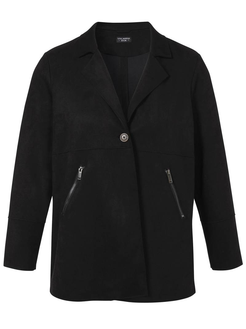 VIA APPIA DUE - Jacke Revers 1/1 Arm Knopf schwarz - Gr. - 50 von VIA APPIA DUE