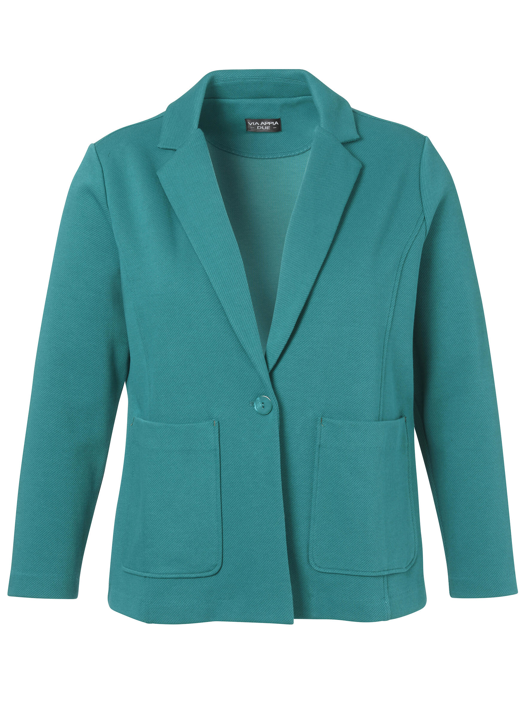 VIA APPIA DUE - Jacke Revers 1/1 Arm Taschen smaragd - Gr. - 50 von VIA APPIA DUE