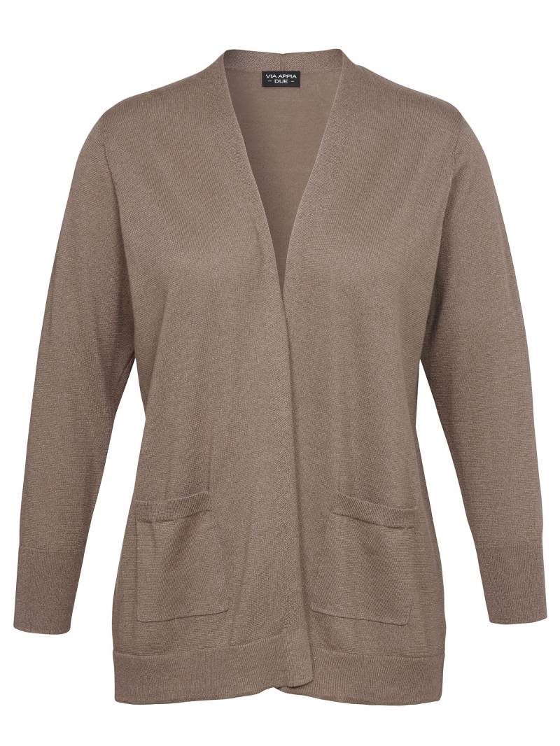 VIA APPIA DUE - Jacke offen 1/1 Arm Taschen mokka - Gr. - 48 von VIA APPIA DUE