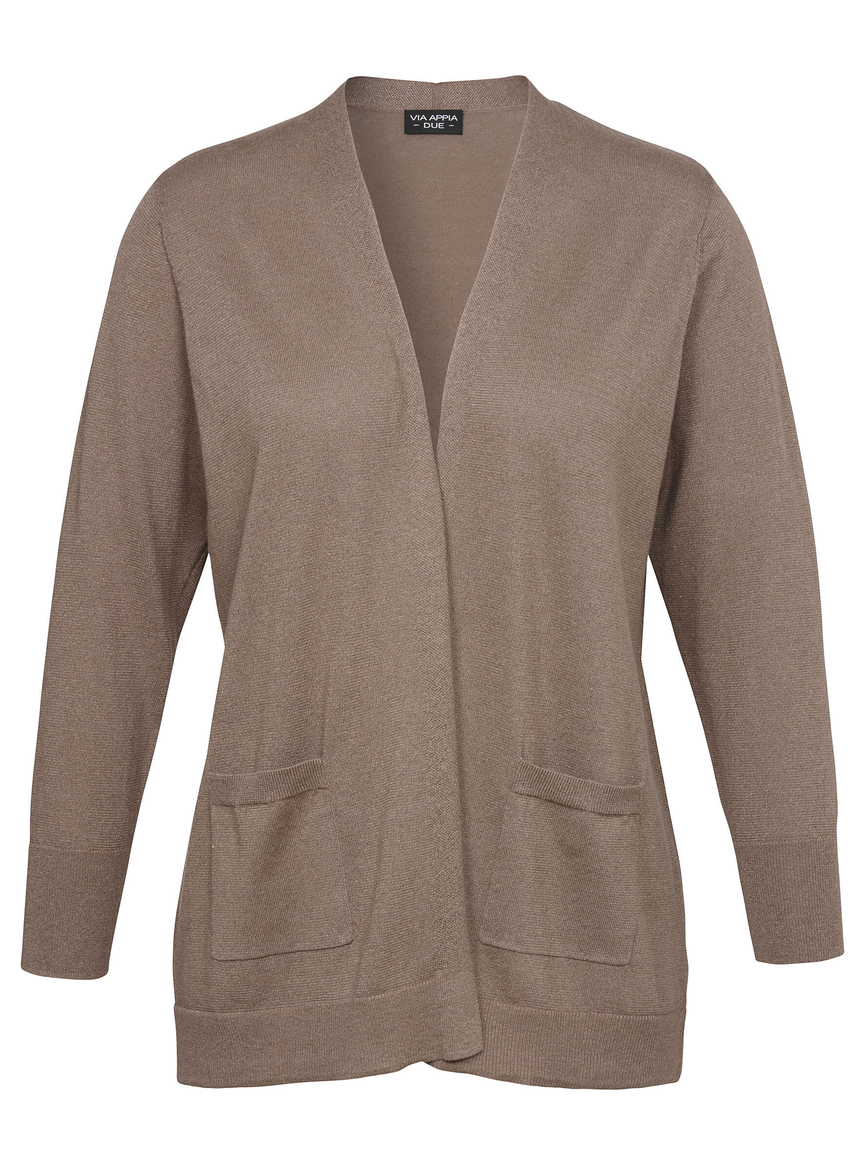 VIA APPIA DUE - Jacke offen 1/1 Arm Taschen mokka - Gr. - 54 von VIA APPIA DUE