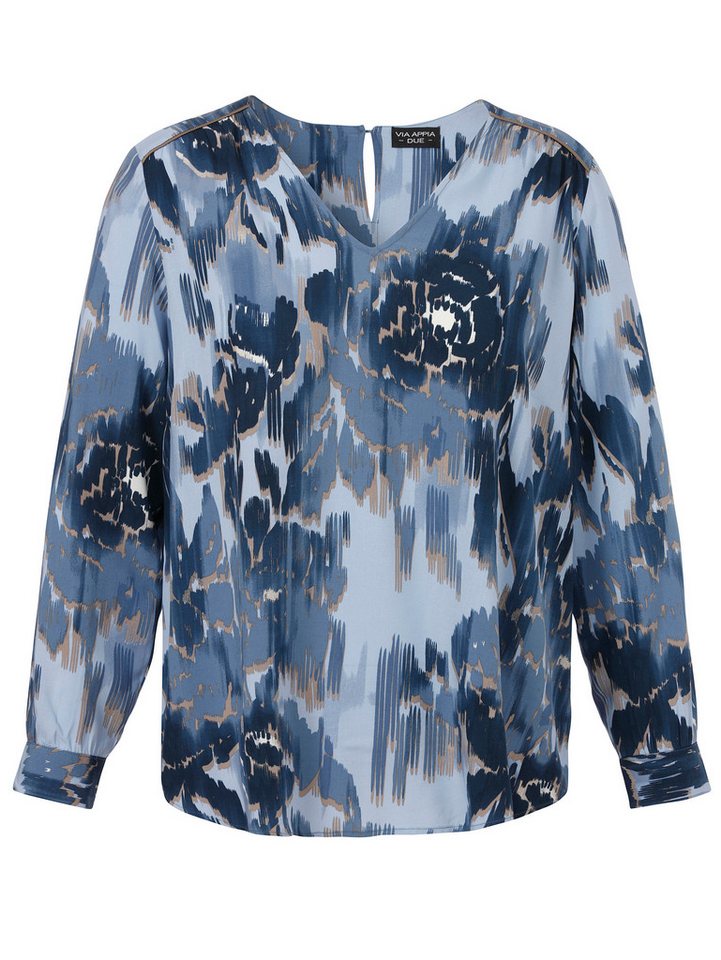 VIA APPIA DUE Klassische Bluse Bluse V-Ausschnitt 1/1 Arm Druck von VIA APPIA DUE