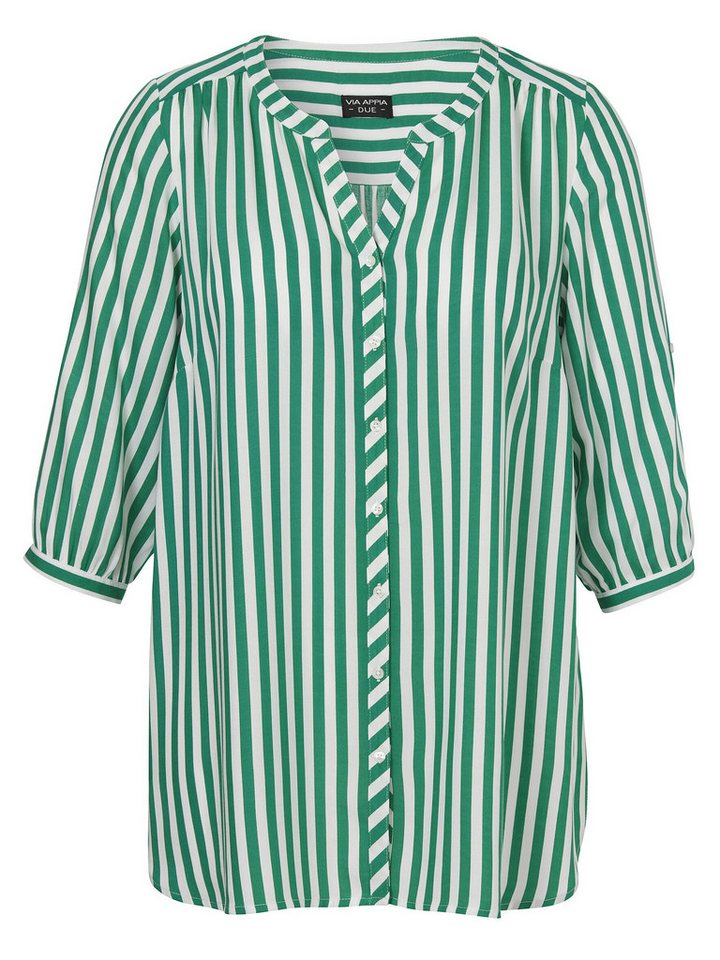 VIA APPIA DUE Klassische Bluse mit streckenden Längsstreifen von VIA APPIA DUE