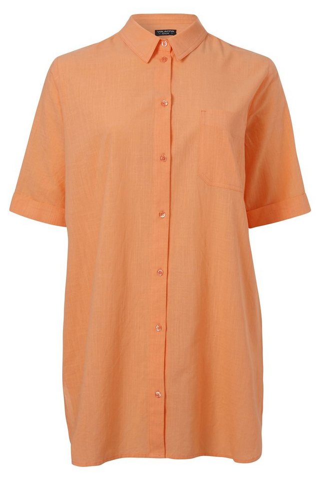 VIA APPIA DUE Kurzarmbluse Dezente Longbluse in unifarbenem Design (1-tlg) im unifarbenen Look von VIA APPIA DUE