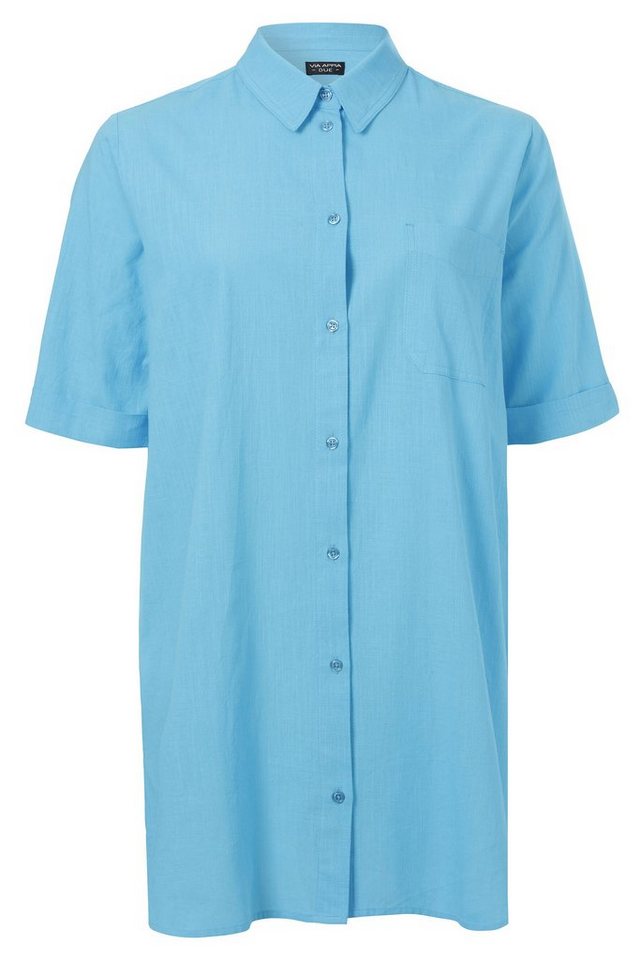 VIA APPIA DUE Kurzarmbluse Dezente Longbluse in unifarbenem Design (1-tlg) im unifarbenen Look von VIA APPIA DUE