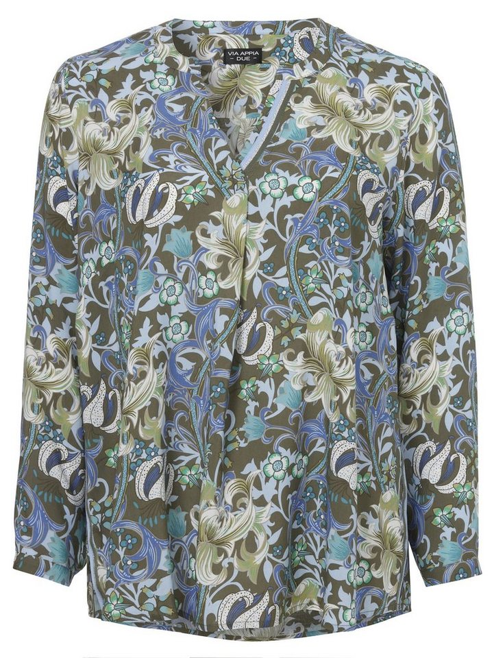 VIA APPIA DUE Langarmbluse Feminine Schlupfbluse mit floralem Allover-Muster mit floralem Allover-Muster von VIA APPIA DUE