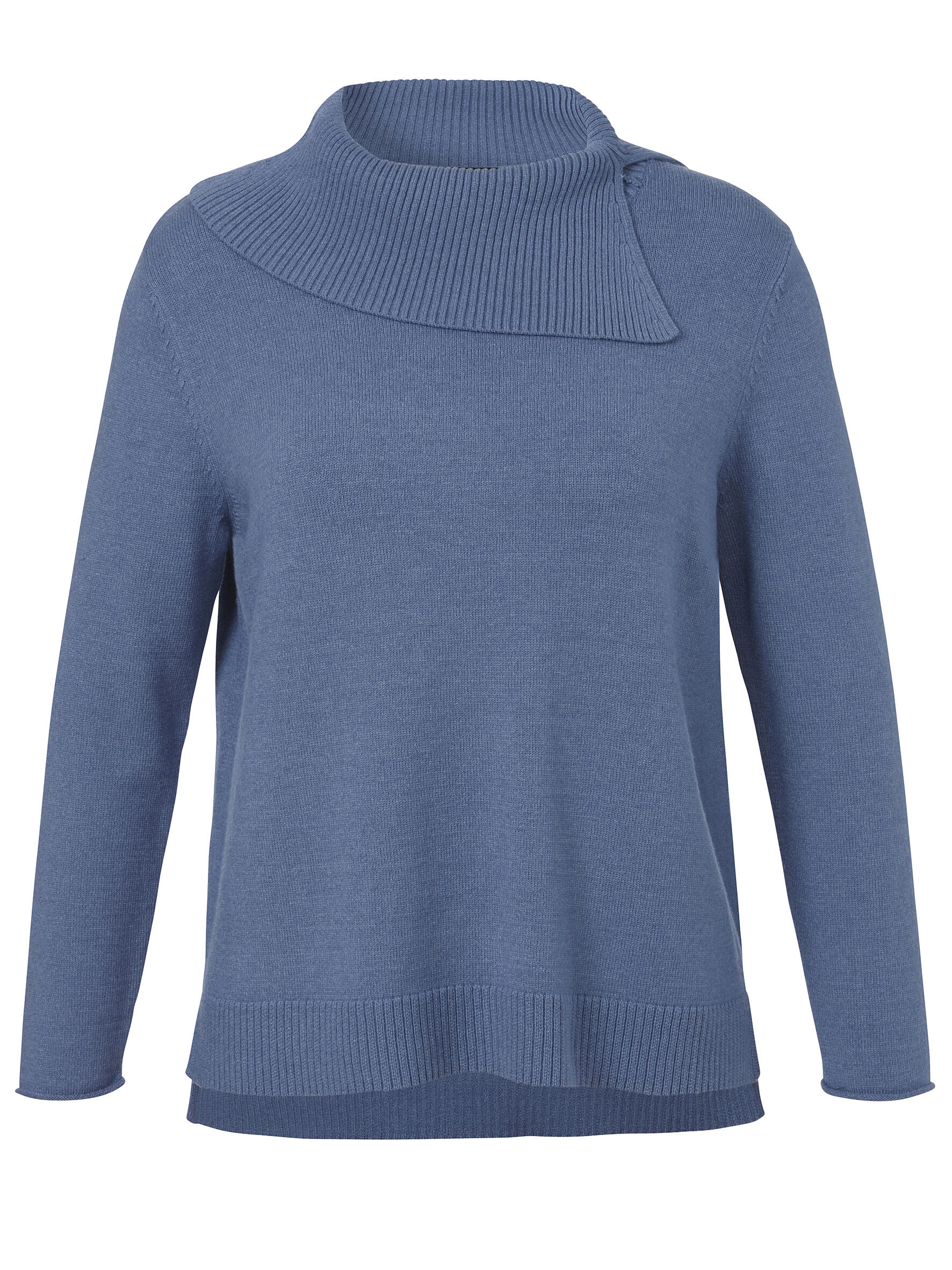 VIA APPIA DUE - Pullover Rollkragen 1/1 Arm bleu melange - Gr. - 48 von VIA APPIA DUE
