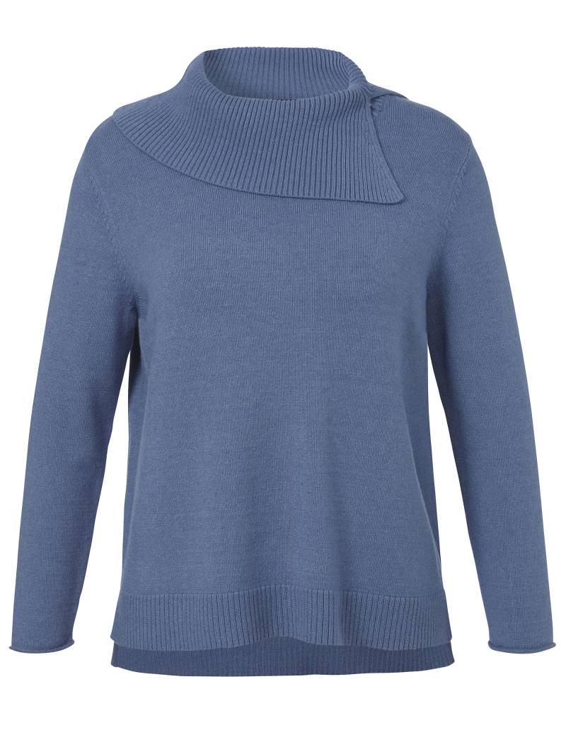 VIA APPIA DUE - Pullover Rollkragen 1/1 Arm bleu melange - Gr. - 48 von VIA APPIA DUE