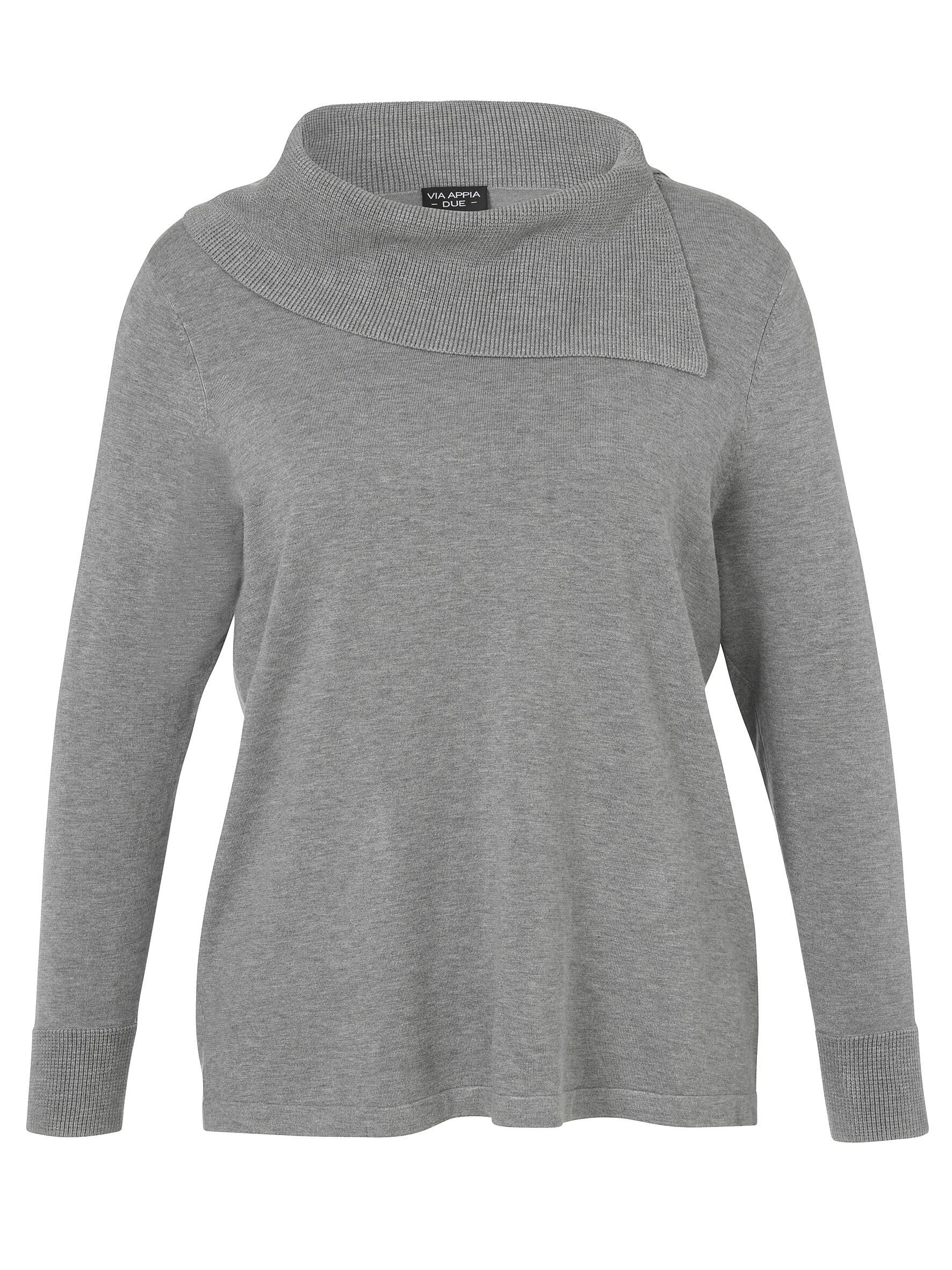 VIA APPIA DUE - Pullover Rollkragen 1/1 Arm mittelgrau melange - Gr. - 44 von VIA APPIA DUE