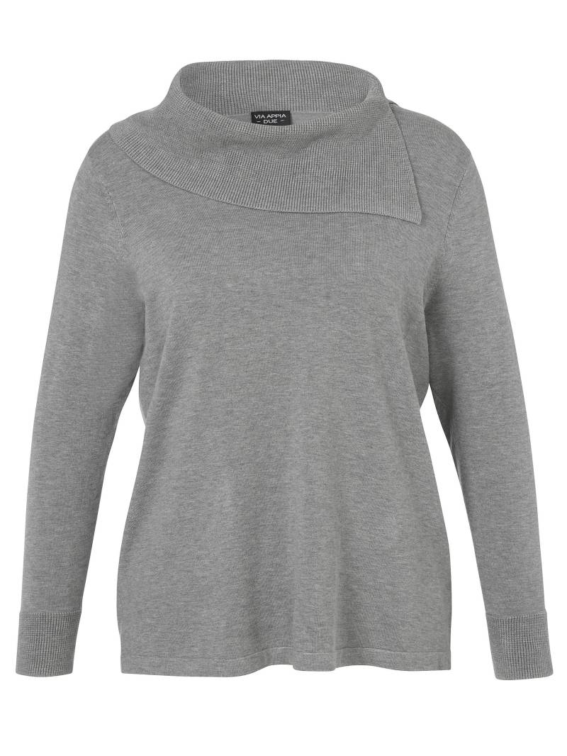 VIA APPIA DUE - Pullover Rollkragen 1/1 Arm mittelgrau melange - Gr. - 44 von VIA APPIA DUE
