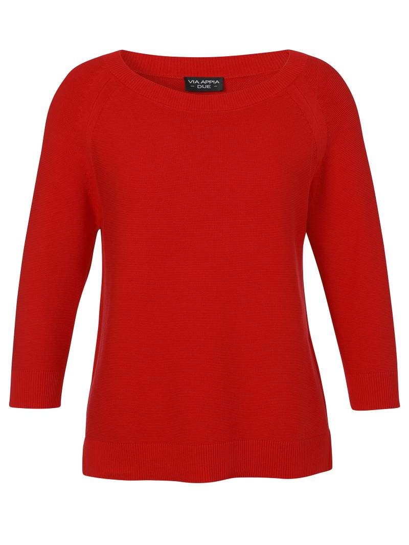 VIA APPIA DUE - Pullover Rundhals 3/4 Arm Raglan rot - Gr. - 44 von VIA APPIA DUE
