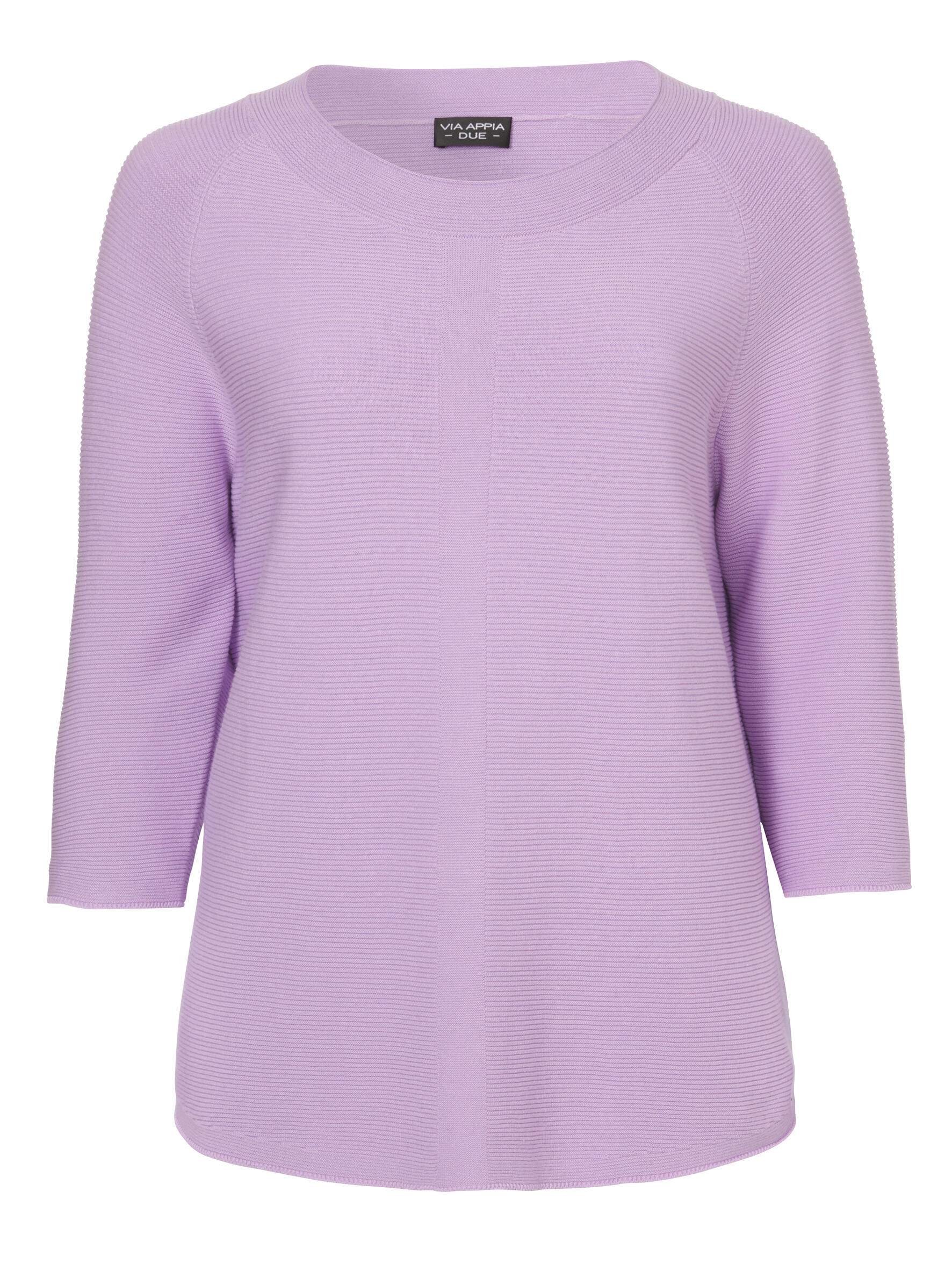 VIA APPIA DUE - Pullover Rundhals 3/4 Arm Strukturmix flieder - Gr. - 46 von VIA APPIA DUE