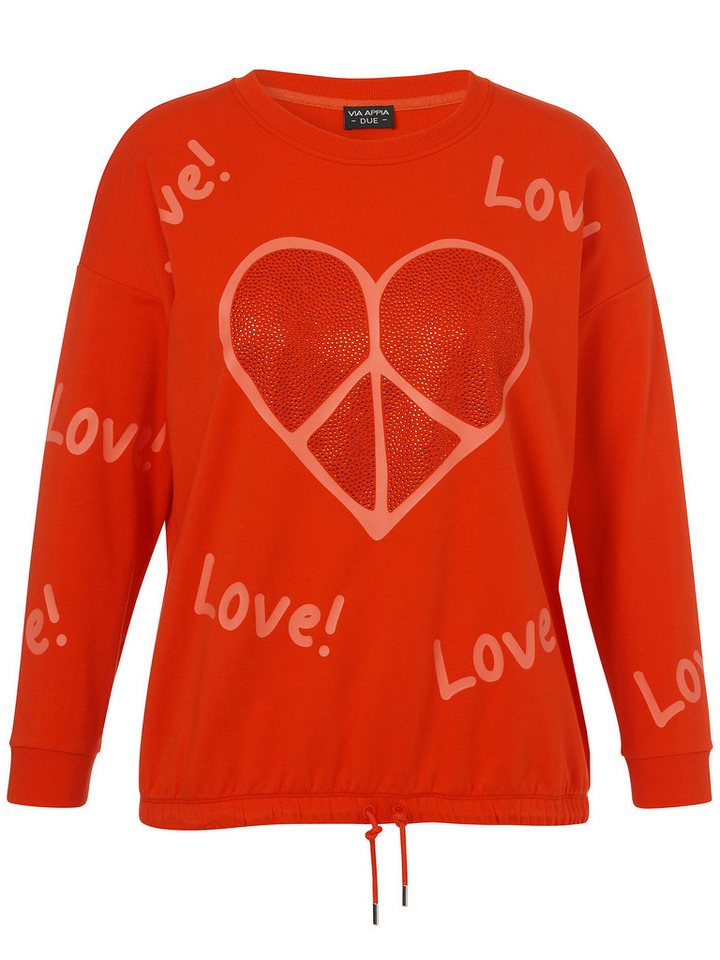 VIA APPIA DUE Rundhalspullover mit geschmücktem Herz von VIA APPIA DUE