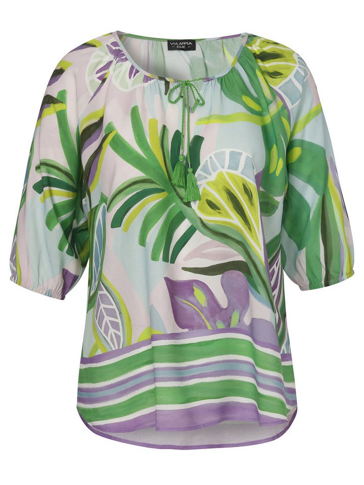 VIA APPIA DUE Schluppenbluse (1-tlg) mit floralem Print von VIA APPIA DUE