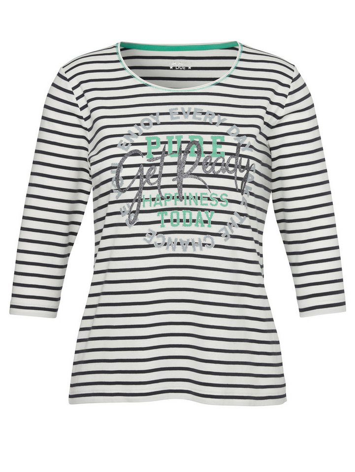 VIA APPIA DUE Shirtbluse T-Shirt Rundhals 3/4 Arm Ringel von VIA APPIA DUE