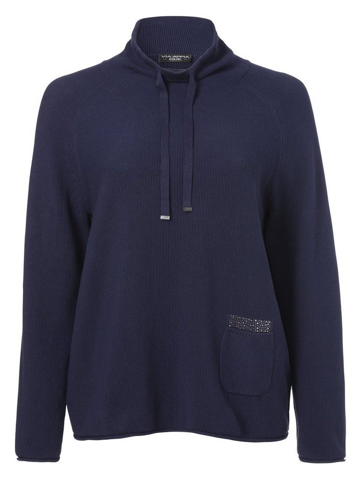 VIA APPIA DUE Stehkragenpullover Sportiver Stehkragenpullover aus unifarbenem Stoff im unifarbenen Design VIA APPIA DUE Stehkragenpullover Sportiver Stehkragenpullover aus unifarbenem Stoff im unifarbenen Design von VIA APPIA DUE