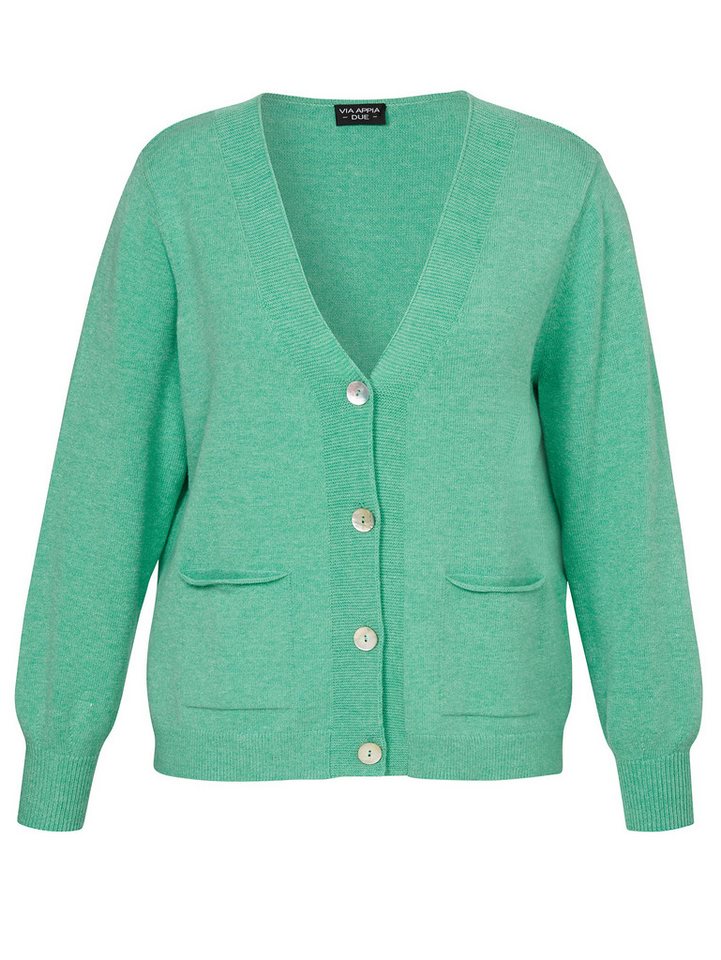 VIA APPIA DUE Strickpullover Jacke V-Ausschnitt 1/1 Arm Knöpfe Taschen von VIA APPIA DUE
