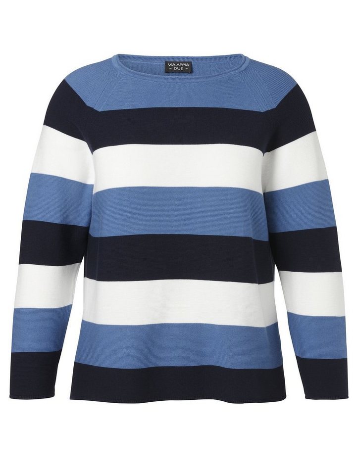 VIA APPIA DUE Strickpullover mit gestreiftem Allover-Muster von VIA APPIA DUE