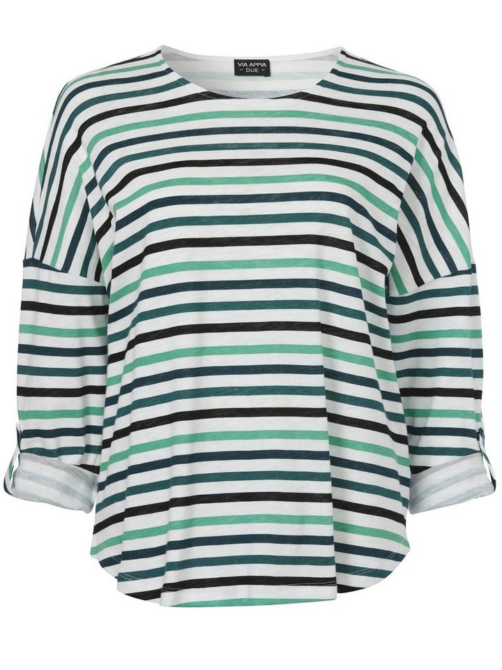 VIA APPIA DUE Sweatshirt Modisches Langarmshirt mit überschnittenen Schultern (1-tlg) im Streifen-Design VIA APPIA DUE Sweatshirt Modisches Langarmshirt mit überschnittenen Schultern (1-tlg) im Streifen-Design von VIA APPIA DUE