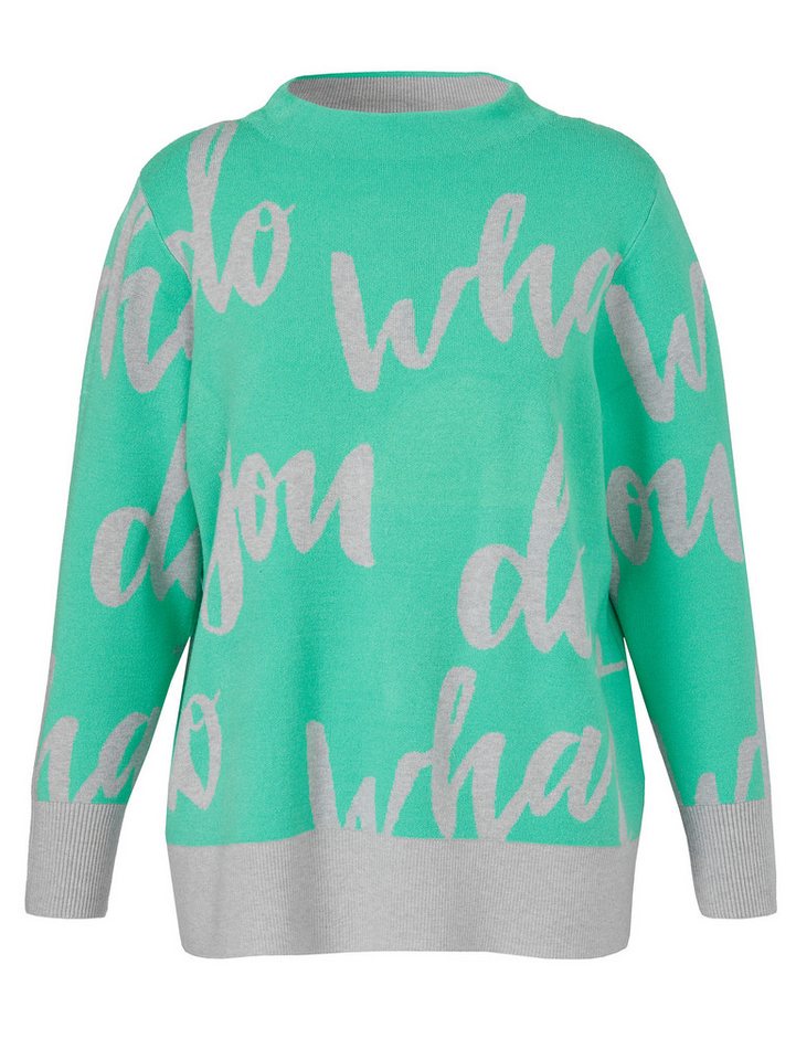 VIA APPIA DUE Sweatshirt Pullover Kelchkragen 1/1 Arm Jacquard von VIA APPIA DUE