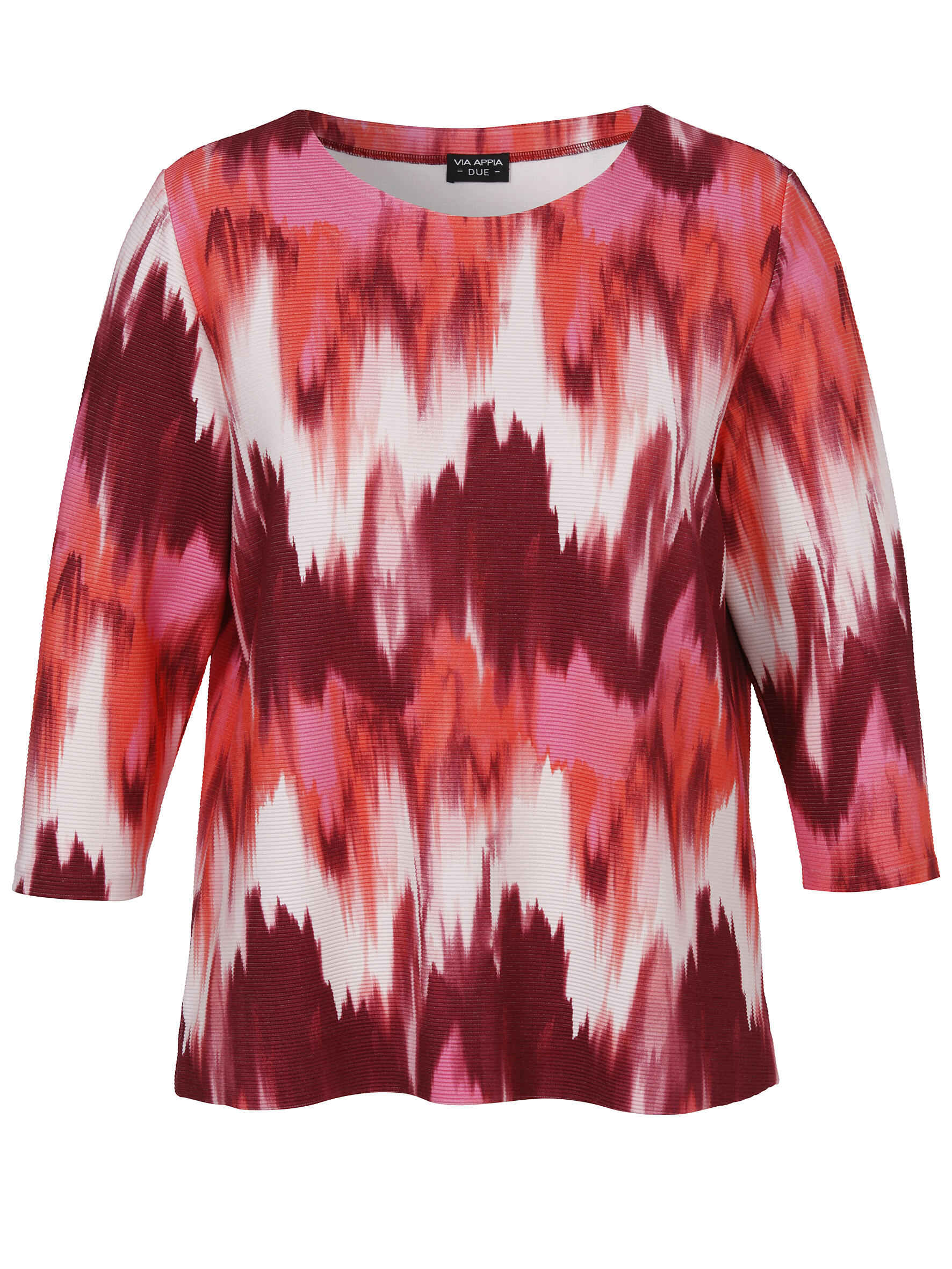 VIA APPIA DUE - Sweatshirt Rundhals 3/4 Arm Druck beere multicolor - Gr. - 54 von VIA APPIA DUE