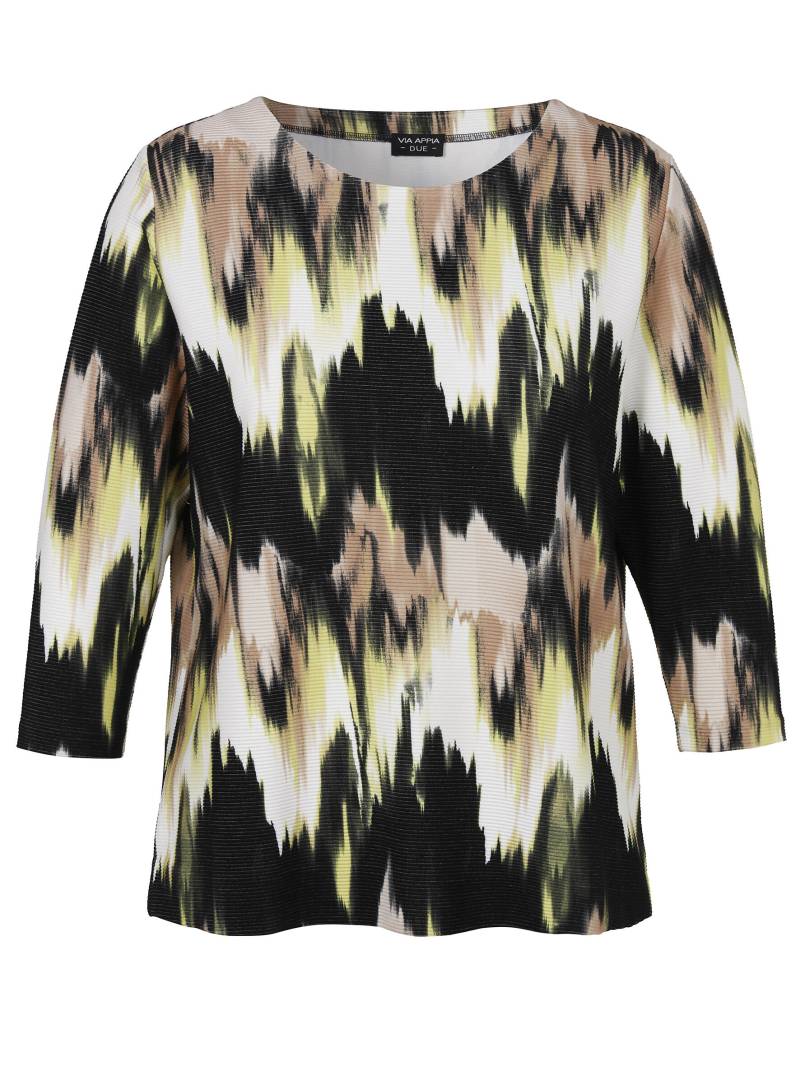VIA APPIA DUE - Sweatshirt Rundhals 3/4 Arm Druck schwarz multicolor - Gr. - 52 von VIA APPIA DUE
