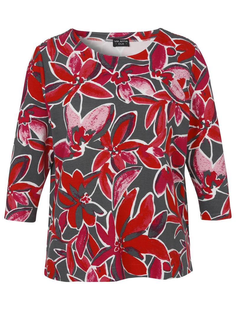 VIA APPIA DUE - Sweatshirt Rundhals 3/4 Arm graphit multicolor - Gr. - 42 von VIA APPIA DUE