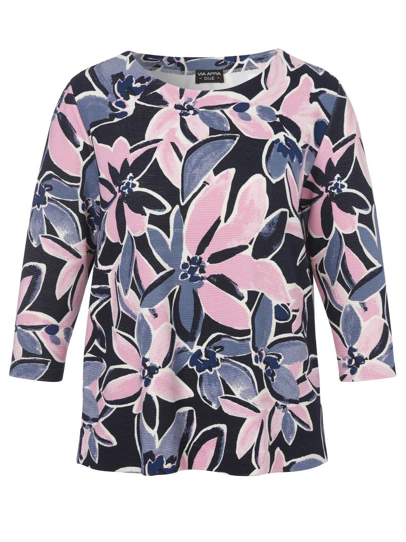 VIA APPIA DUE - Sweatshirt Rundhals 3/4 Arm marine multicolor - Gr. - 42 von VIA APPIA DUE