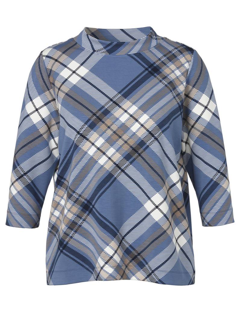 VIA APPIA DUE - Sweatshirt Stehkragen 3/4 Arm Druck bleu multicolor - Gr. - 46 von VIA APPIA DUE