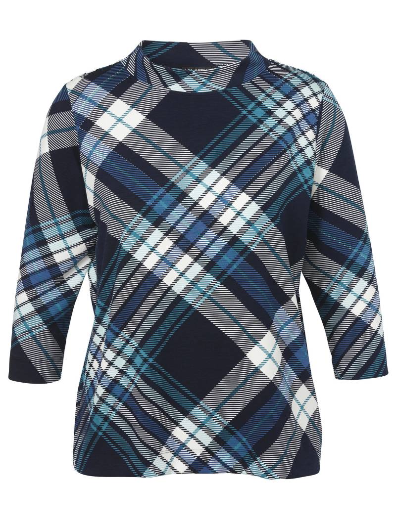 VIA APPIA DUE - Sweatshirt Stehkragen 3/4 Arm Druck dunkelblau multicol - Gr. - 50 von VIA APPIA DUE