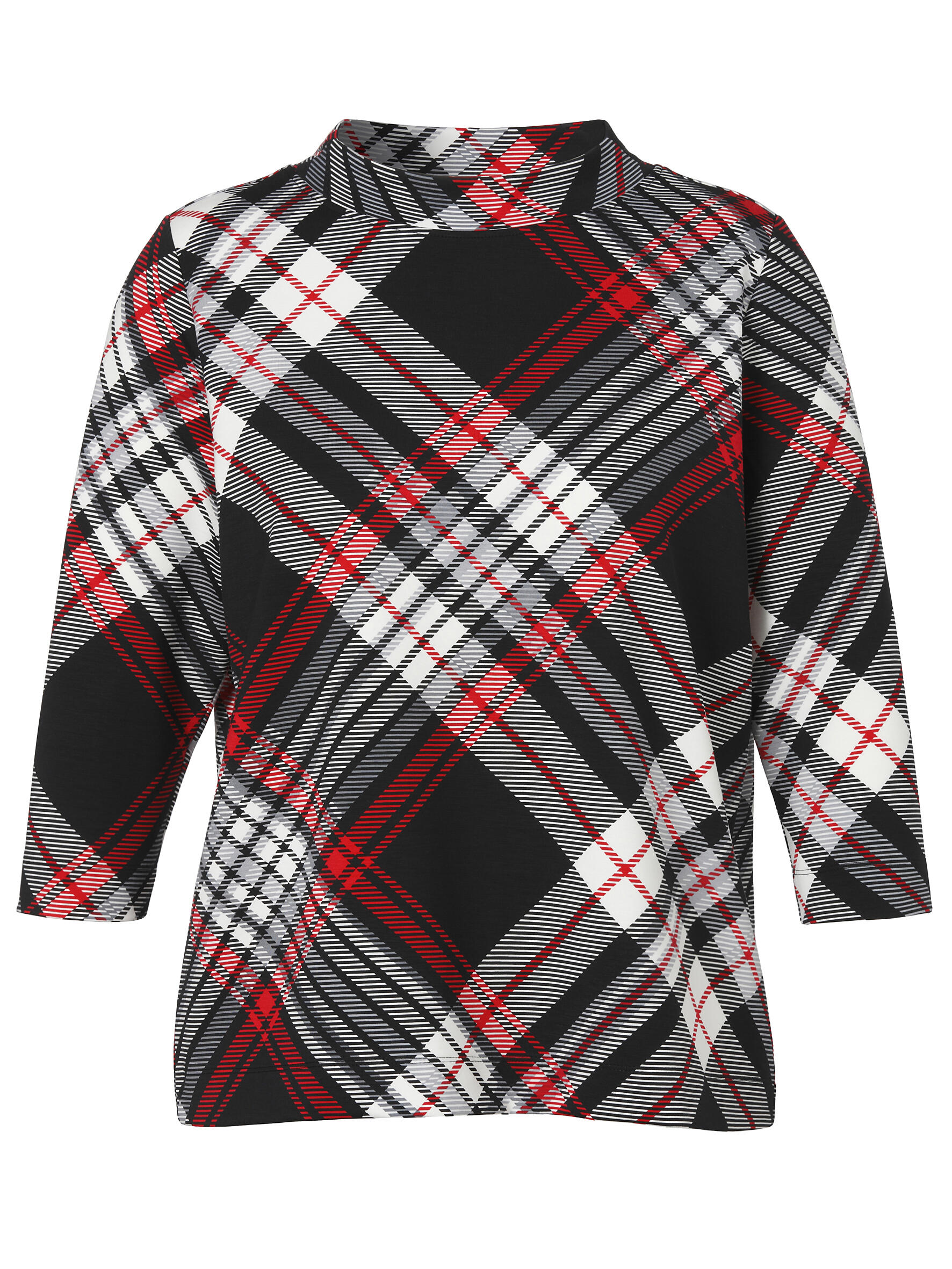 VIA APPIA DUE - Sweatshirt Stehkragen 3/4 Arm Druck schwarz multicolor - Gr. - 50 von VIA APPIA DUE