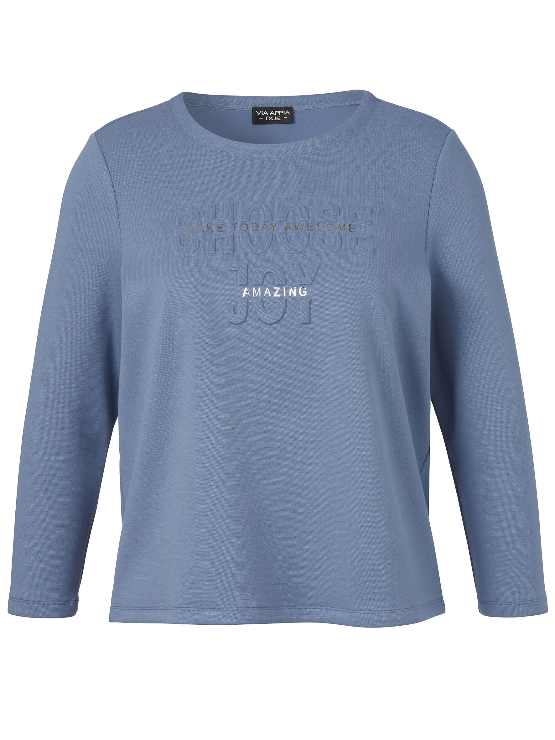 VIA APPIA DUE - Sweatshirt U-Boot 1/1 Arm Motiv bleu - Gr. - 52 von VIA APPIA DUE