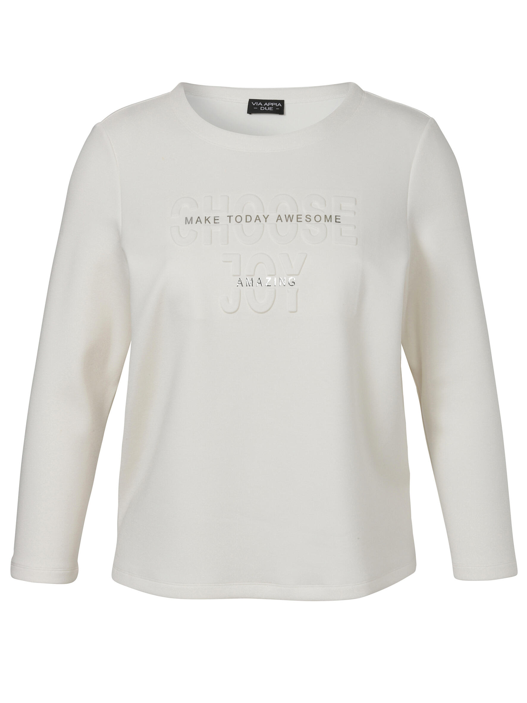 VIA APPIA DUE - Sweatshirt U-Boot 1/1 Arm Motiv creme - Gr. - 46 von VIA APPIA DUE