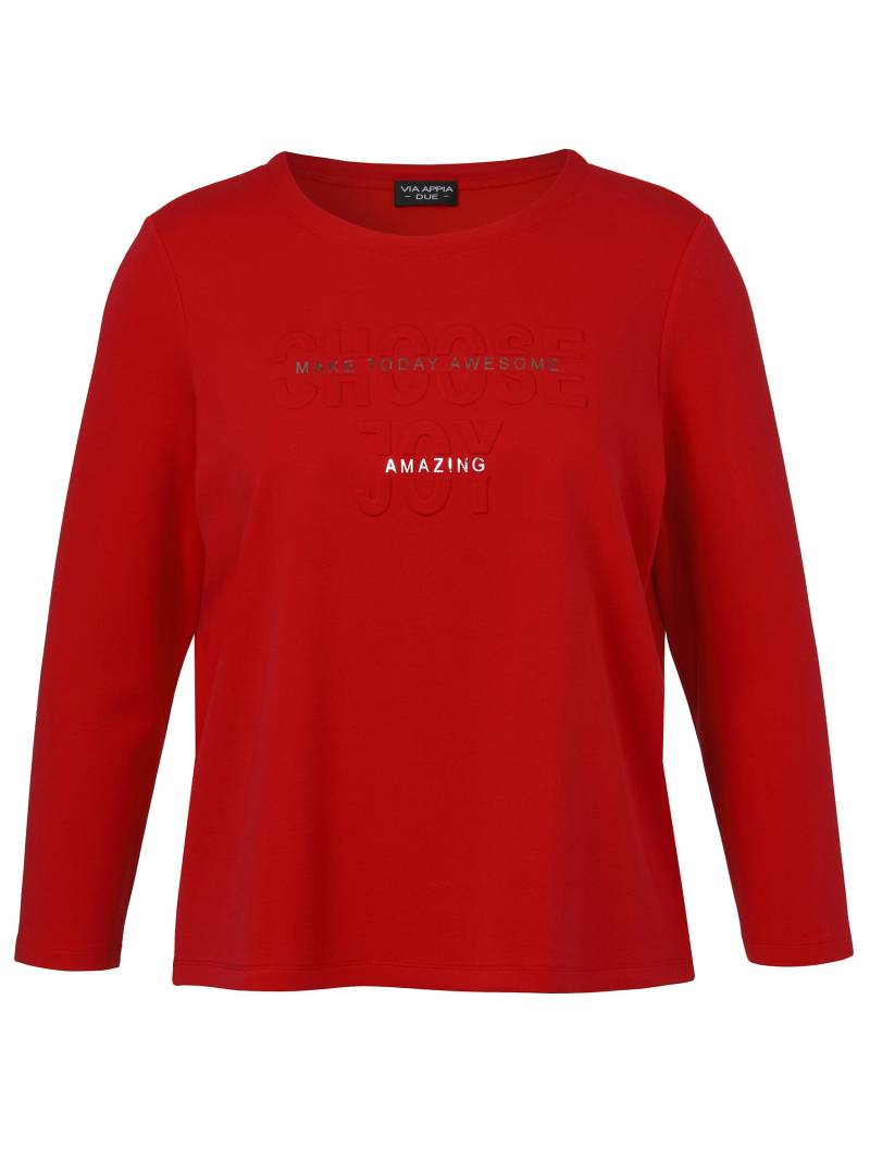 VIA APPIA DUE - Sweatshirt U-Boot 1/1 Arm Motiv rot - Gr. - 48 von VIA APPIA DUE