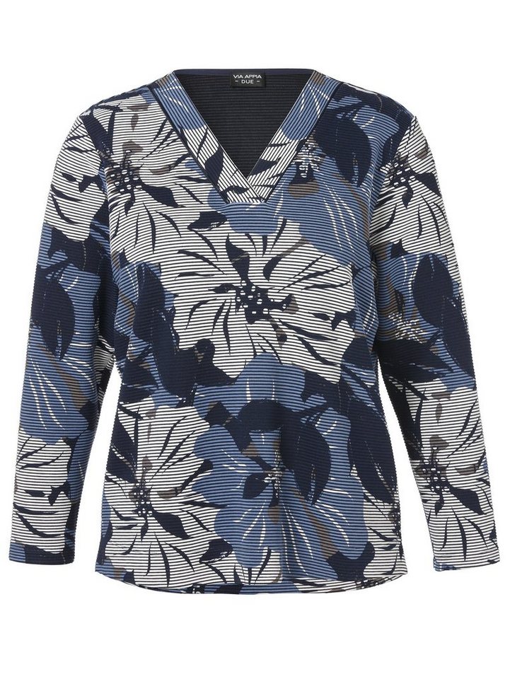 VIA APPIA DUE Sweatshirt mit Blumen-Streifen-Mix von VIA APPIA DUE