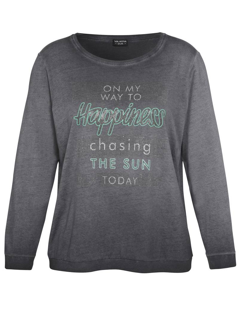 VIA APPIA DUE - T-Shirt Rundhals 1/1 Arm Motiv blei multicolor - Gr. - 44 von VIA APPIA DUE