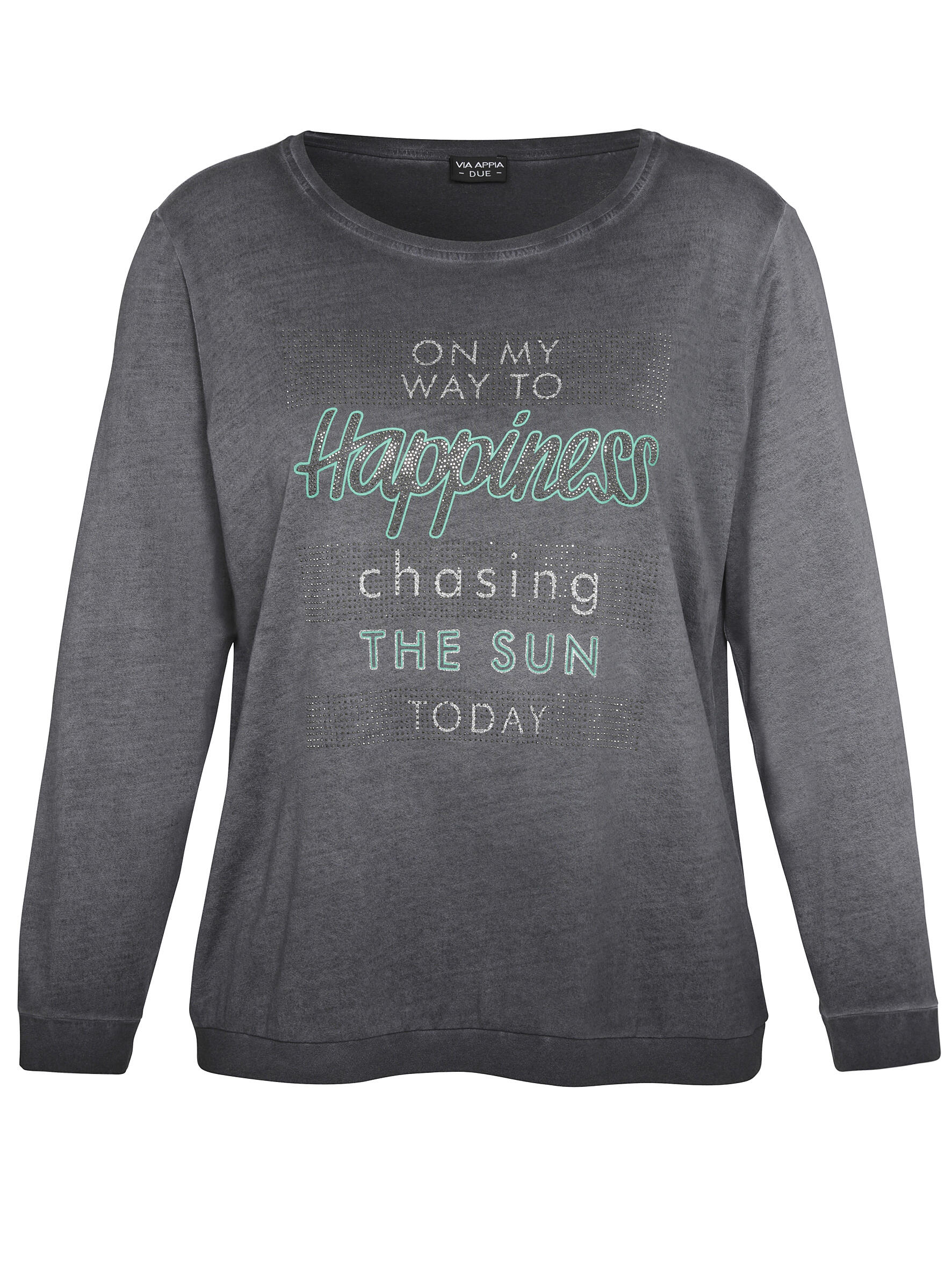 VIA APPIA DUE - T-Shirt Rundhals 1/1 Arm Motiv blei multicolor - Gr. - 50 von VIA APPIA DUE