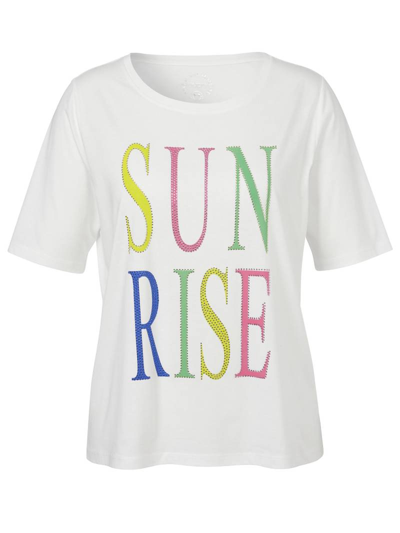 VIA APPIA DUE - T-Shirt Rundhals 1/2 Arm Motiv ecru multicolor - Gr. - 44 von VIA APPIA DUE