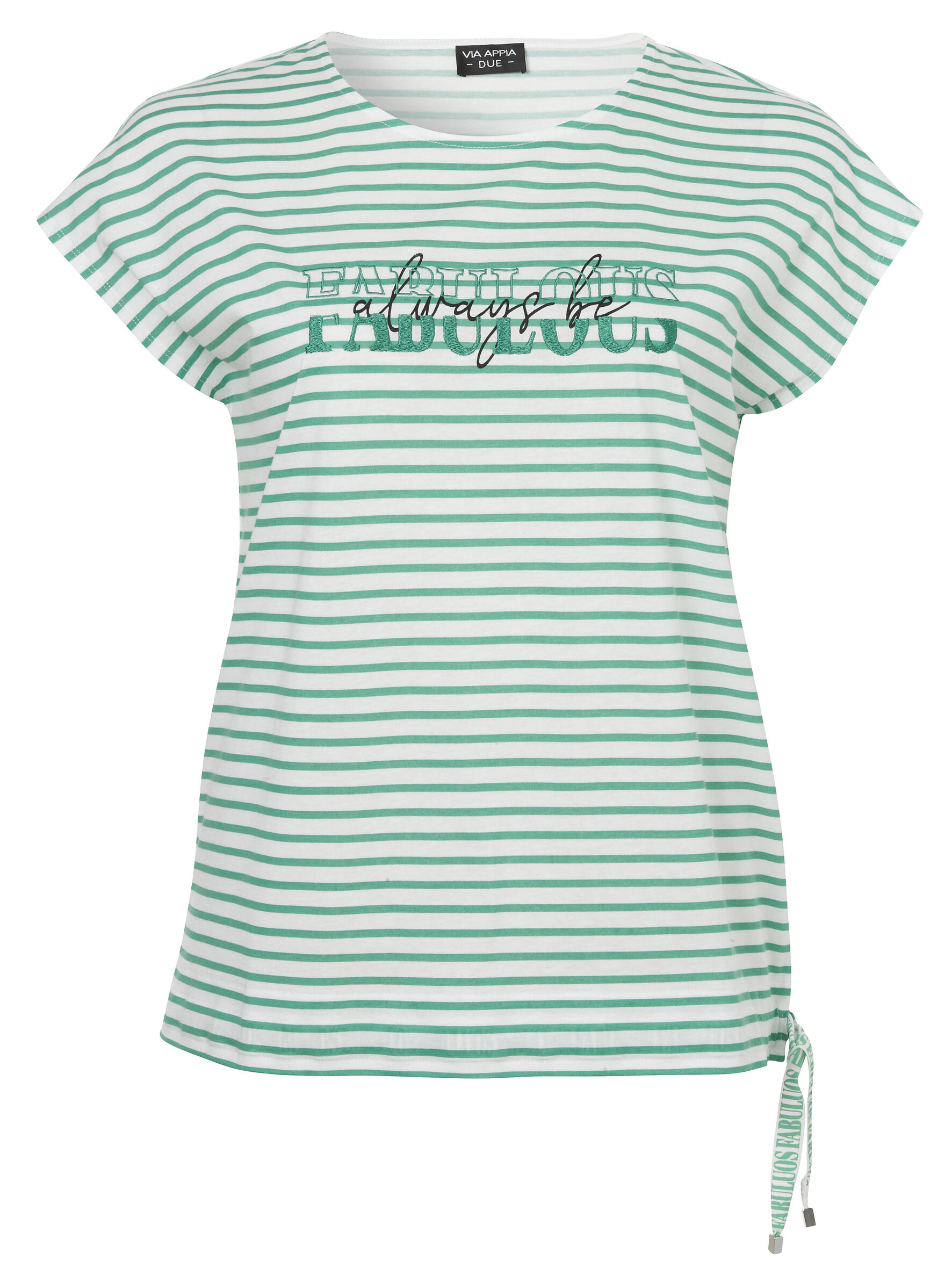 VIA APPIA DUE - T-Shirt Rundhals 1/2 Arm Motiv grün multicolor - Gr. - 44 von VIA APPIA DUE