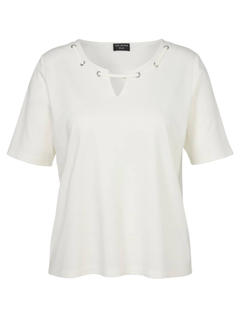 VIA APPIA DUE - T-Shirt Rundhals 1/2 Arm ecru - Gr. - 44 von VIA APPIA DUE