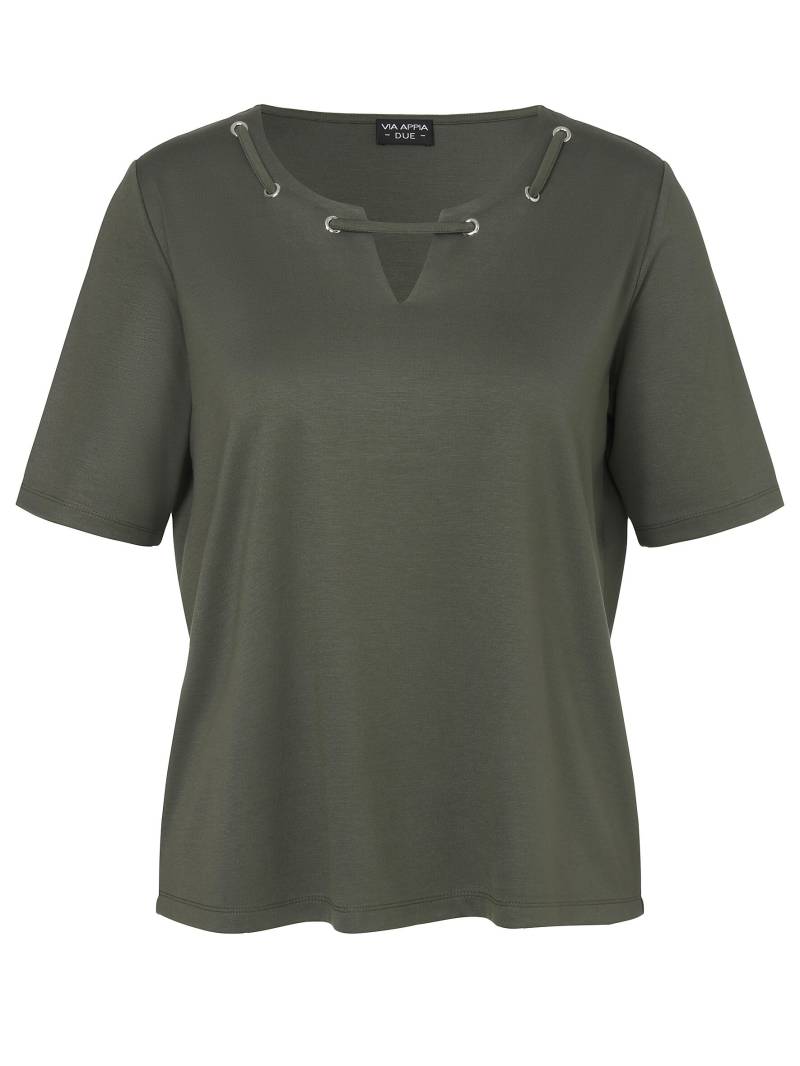 VIA APPIA DUE - T-Shirt Rundhals 1/2 Arm khaki - Gr. - 46 von VIA APPIA DUE
