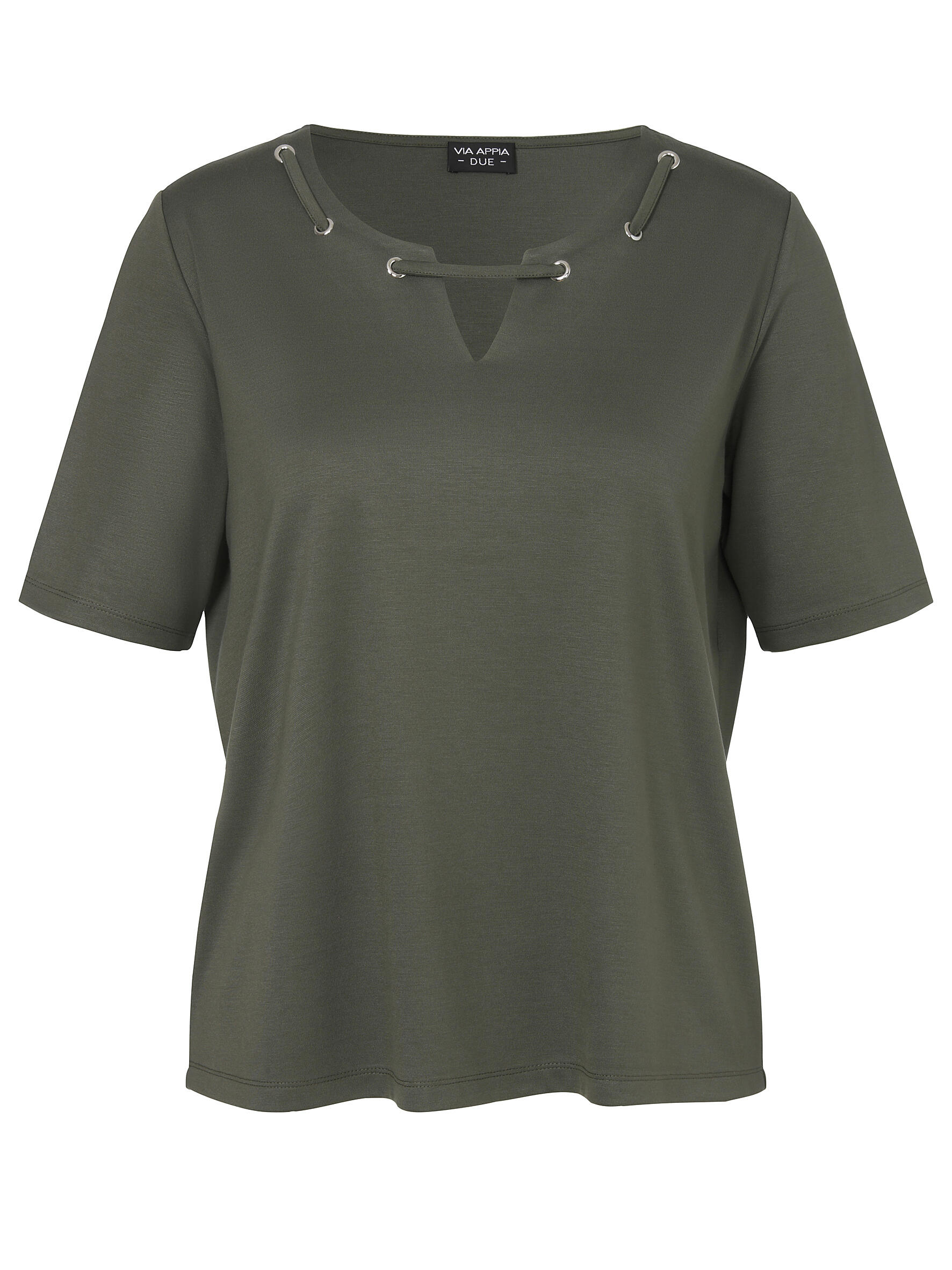 VIA APPIA DUE - T-Shirt Rundhals 1/2 Arm khaki - Gr. - 50 von VIA APPIA DUE