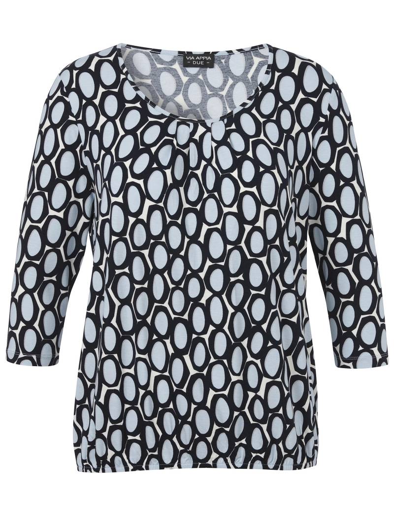 VIA APPIA DUE - T-Shirt Rundhals 3/4 Arm Druck dunkelblau multicol - Gr. - 52 von VIA APPIA DUE