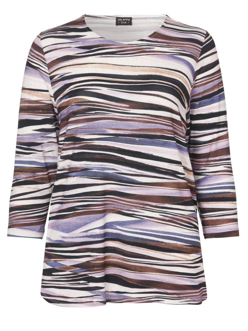 VIA APPIA DUE - T-Shirt U-Boot 3/4 Arm Druck dunkelblau multicol. - Gr. - 48 von VIA APPIA DUE