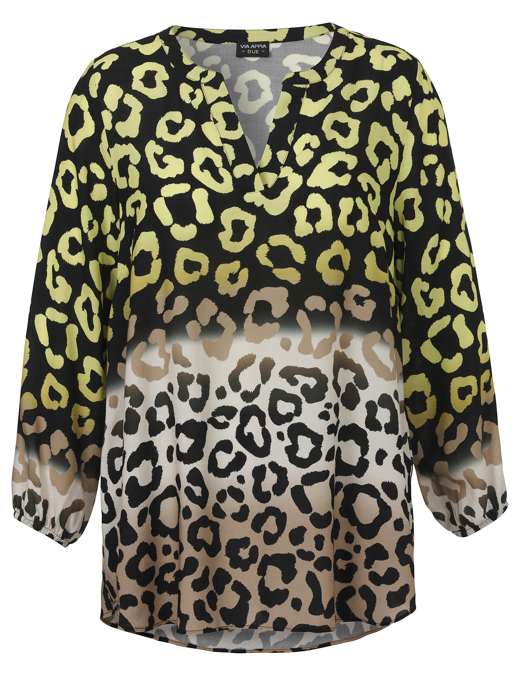 VIA APPIA DUE - Tunika V-Ausschnitt 1/1 Arm lime multicolor - Gr. - 46 von VIA APPIA DUE
