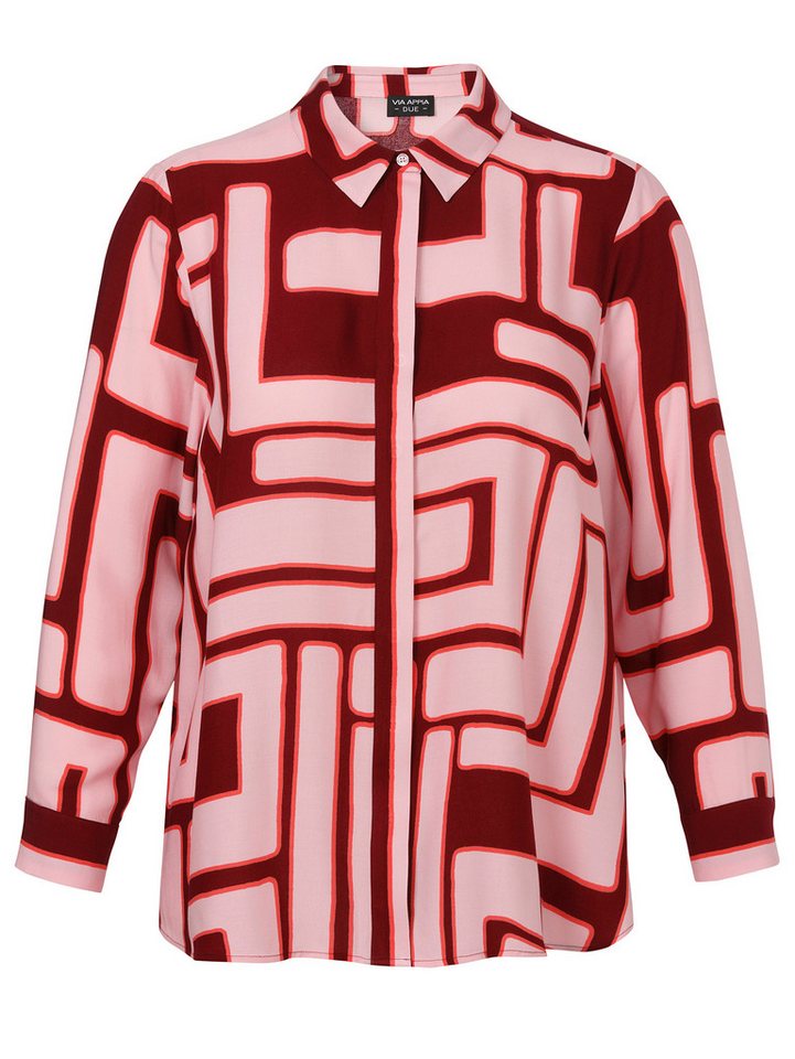 VIA APPIA Langarmbluse Bluse Hemdkragen 1/1 Arm Druck von VIA APPIA