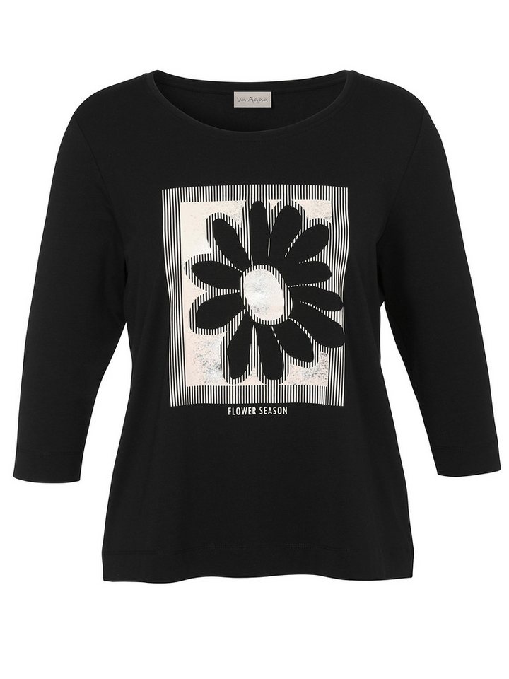 VIA APPIA Langarmshirt T-Shirt Rundhals 3/4 Arm Druck Moti von VIA APPIA